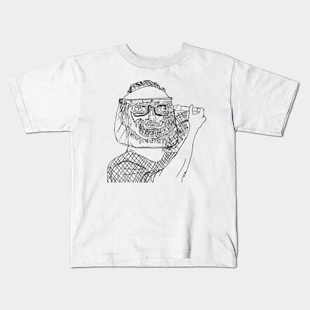 david baddiel - we all wear masks Kids T-Shirt by underscoree